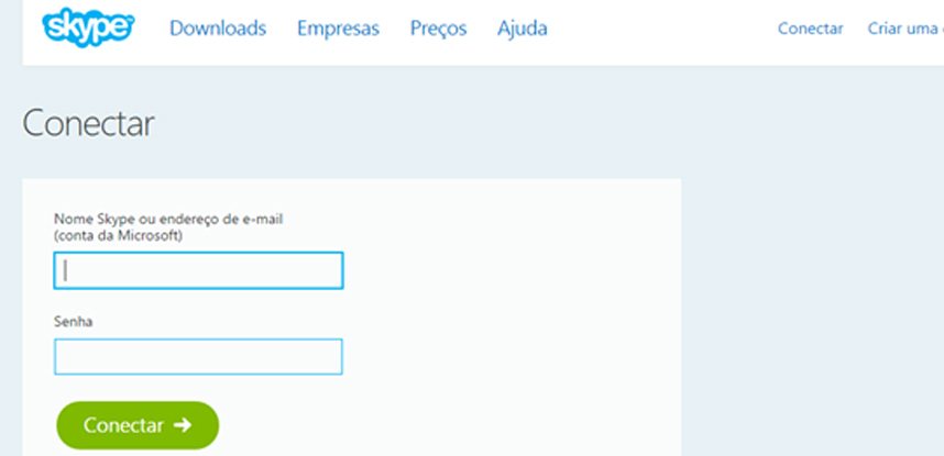 Nova opção para uso do Skype através do navegador